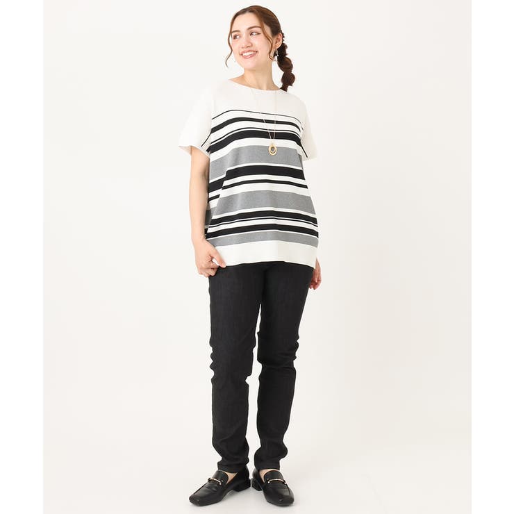 【大きいサイズ/接触冷感】フレンチスリーブサマーニット | eur3 | 詳細画像17 