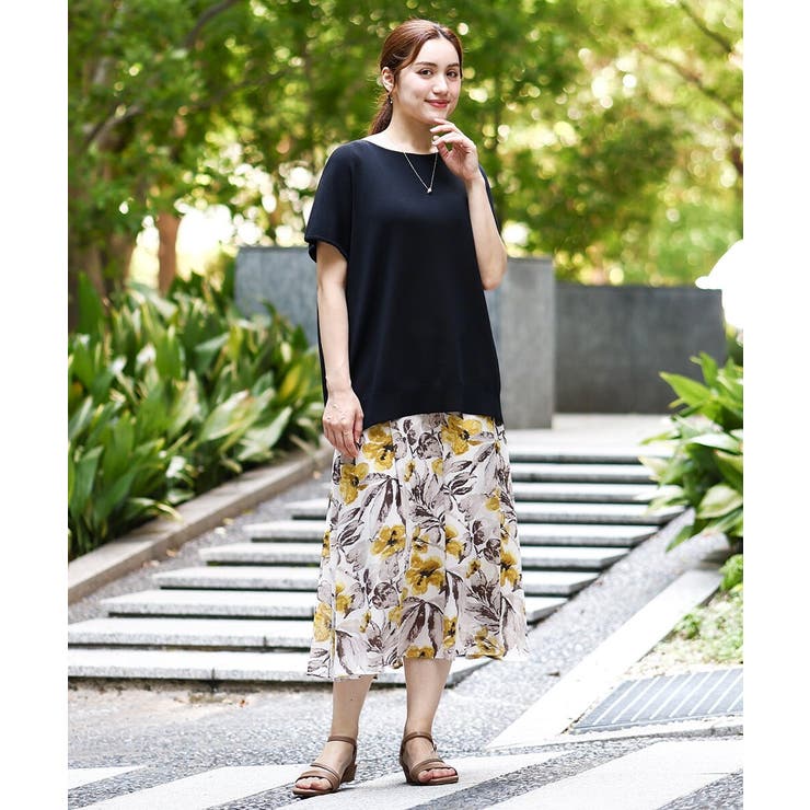 【大きいサイズ/接触冷感】フレンチスリーブサマーニット | eur3 | 詳細画像24 