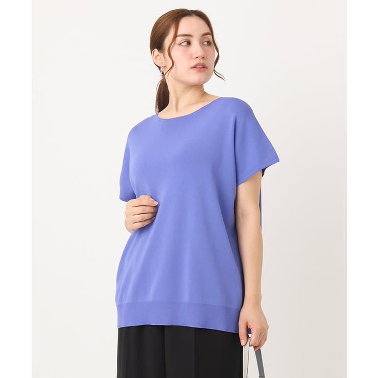 【大きいサイズ/接触冷感】フレンチスリーブサマーニット | eur3 | 詳細画像3 