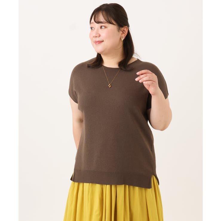 【大きいサイズ/接触冷感】サイドスリットサマーニット | eur3 | 詳細画像15 