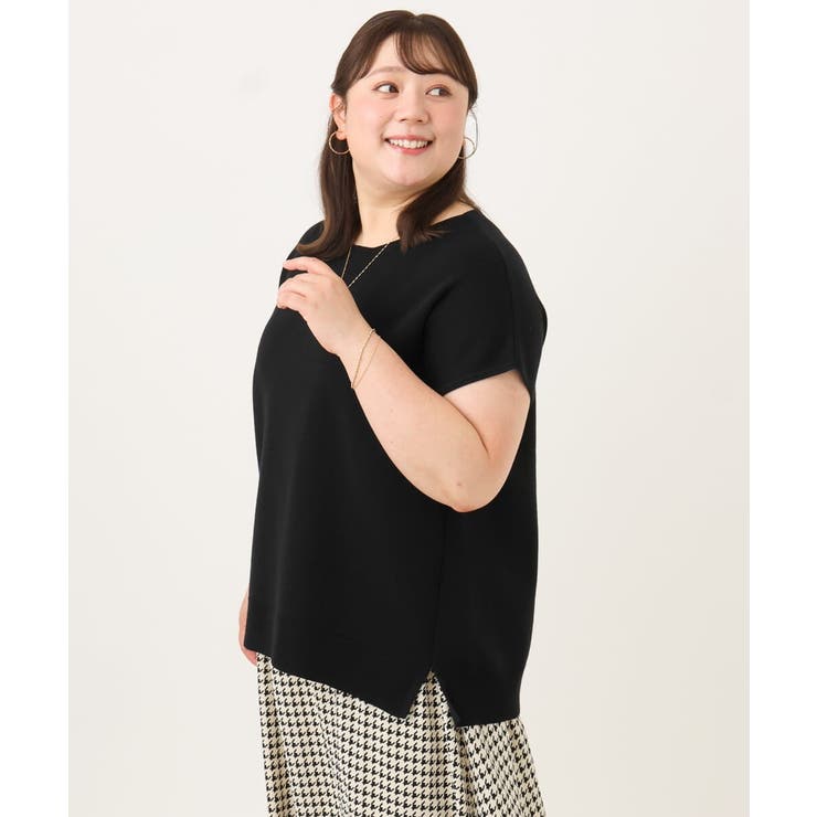 【大きいサイズ/接触冷感】サイドスリットサマーニット | eur3 | 詳細画像24 