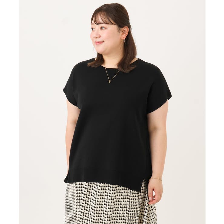 【大きいサイズ/接触冷感】サイドスリットサマーニット | eur3 | 詳細画像30 