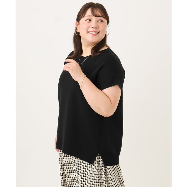 【大きいサイズ/接触冷感】サイドスリットサマーニット | eur3 | 詳細画像31 