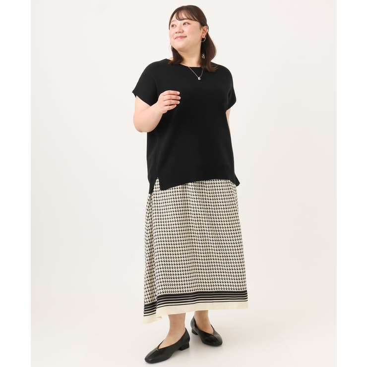 【大きいサイズ/接触冷感】サイドスリットサマーニット | eur3 | 詳細画像34 