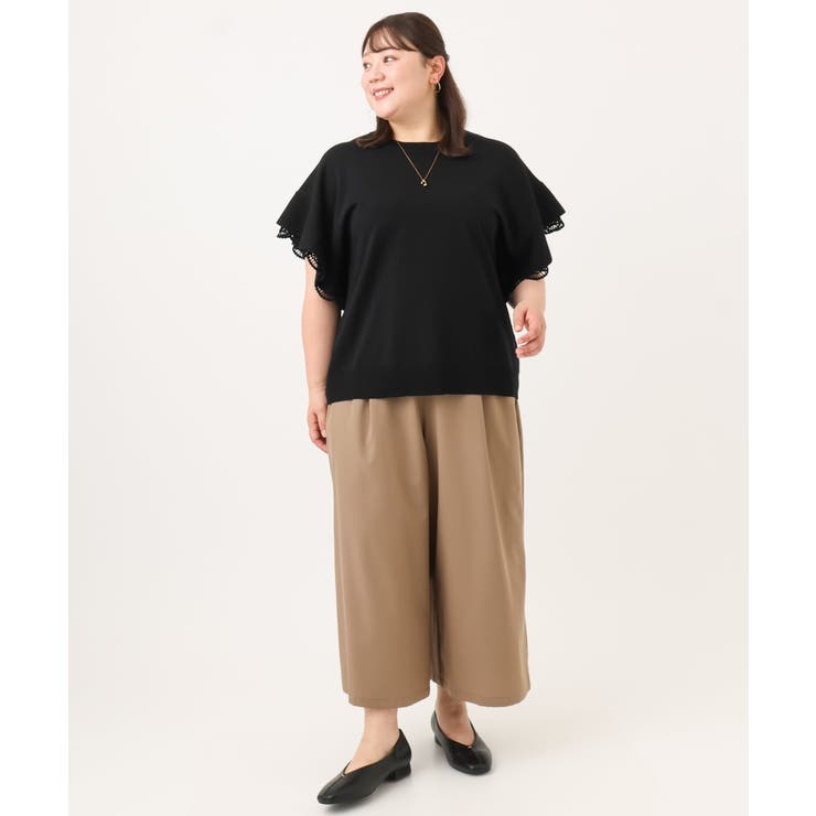【大きいサイズ/a.v.v×eur3】袖レースサマーニット | eur3 | 詳細画像15 