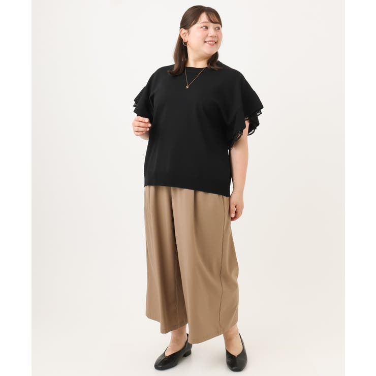 【大きいサイズ/a.v.v×eur3】袖レースサマーニット | eur3 | 詳細画像16 
