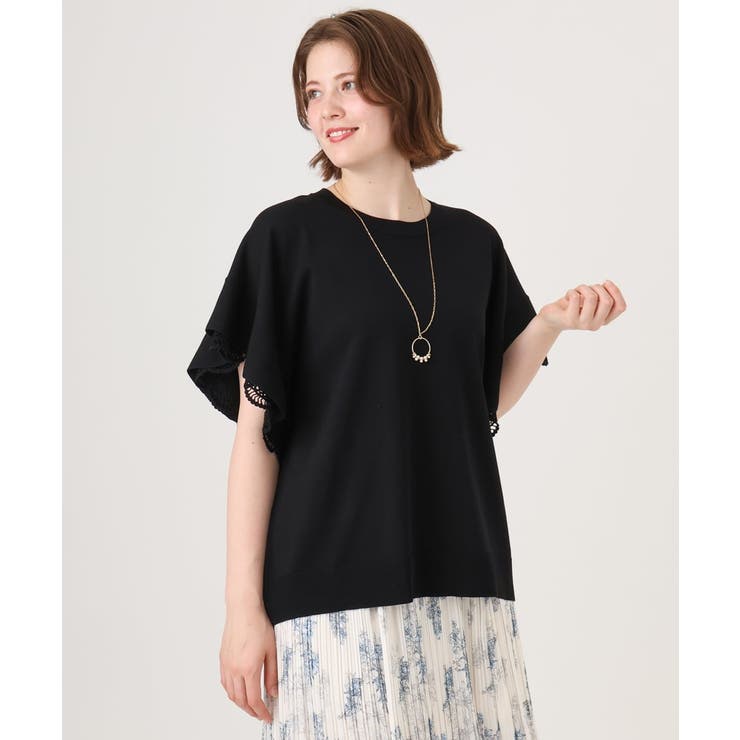 【大きいサイズ/a.v.v×eur3】袖レースサマーニット | eur3 | 詳細画像18 