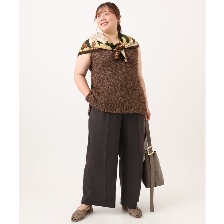 【WEB先行販売】【大きいサイズ】テープヤーンニットベスト | eur3 | 詳細画像21 