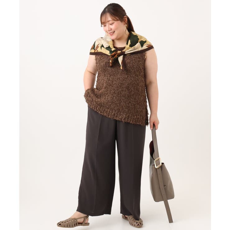 【WEB先行販売】【大きいサイズ】テープヤーンニットベスト | eur3 | 詳細画像22 