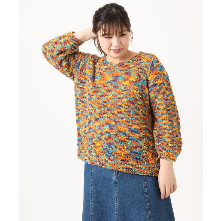 【大きいサイズ】テープヤーンニットプルオーバー | eur3 | 詳細画像13 