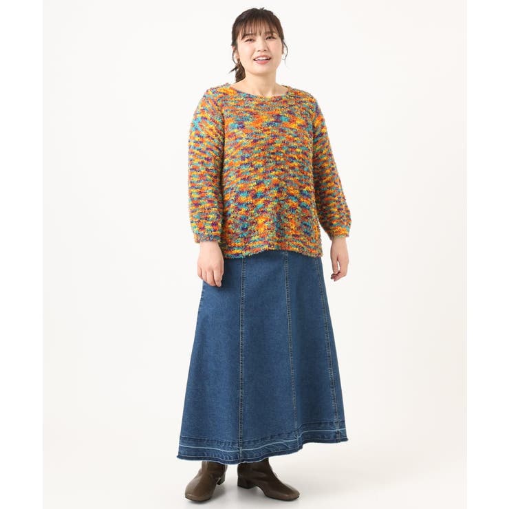 【大きいサイズ】テープヤーンニットプルオーバー | eur3 | 詳細画像14 