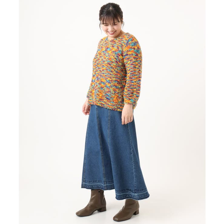 【大きいサイズ】テープヤーンニットプルオーバー | eur3 | 詳細画像15 