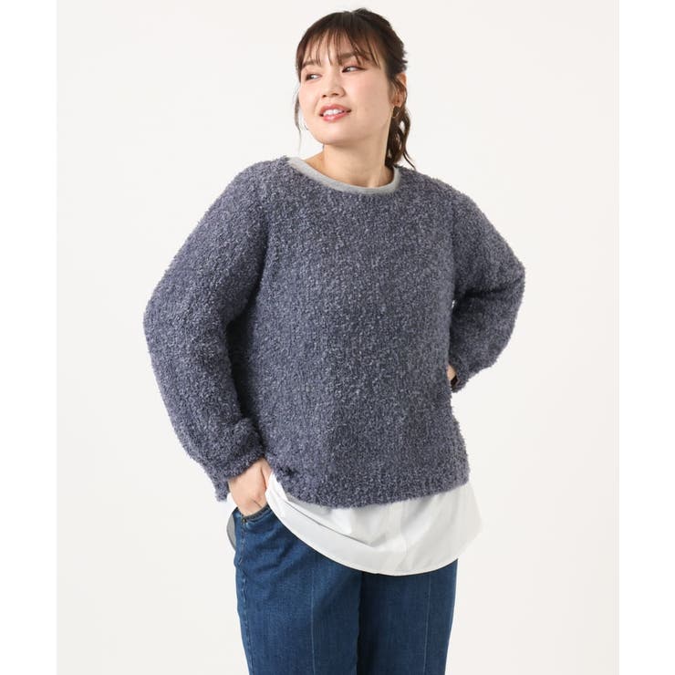 【大きいサイズ】テープヤーンニットプルオーバー | eur3 | 詳細画像19 