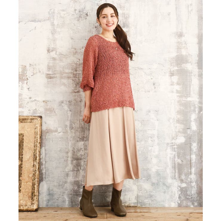 【大きいサイズ】テープヤーンニットプルオーバー | eur3 | 詳細画像3 