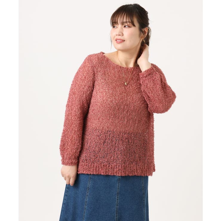 【大きいサイズ】テープヤーンニットプルオーバー | eur3 | 詳細画像5 