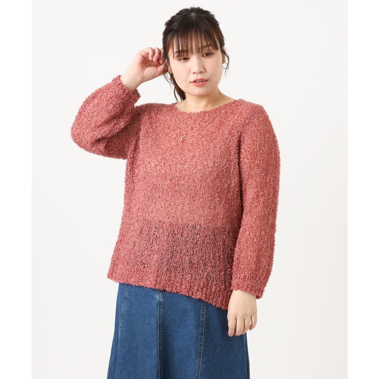 【大きいサイズ】テープヤーンニットプルオーバー | eur3 | 詳細画像6 