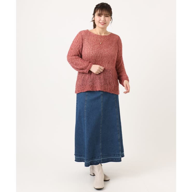 【大きいサイズ】テープヤーンニットプルオーバー | eur3 | 詳細画像9 