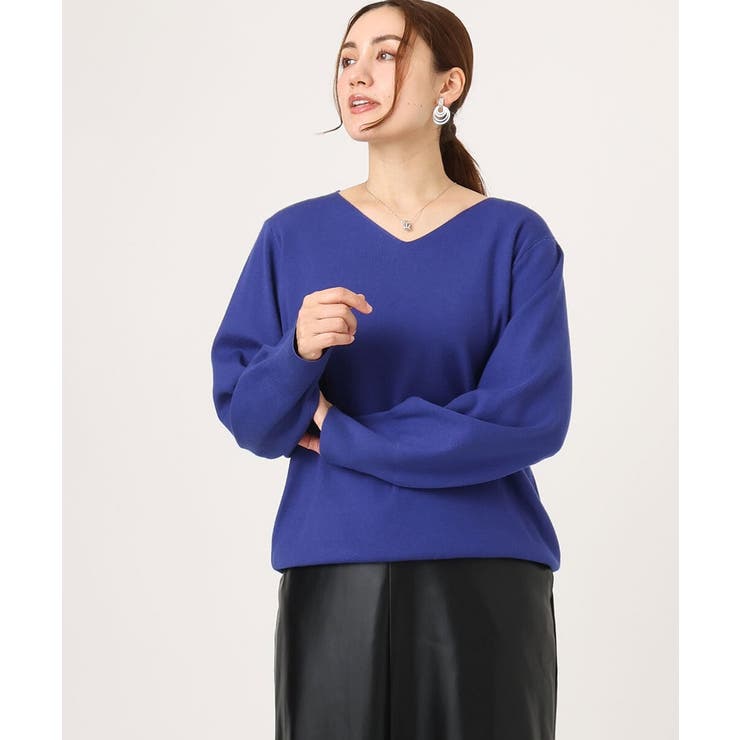 【大きいサイズ/新色追加】Vネックパフスリーブニット | eur3 | 詳細画像10 