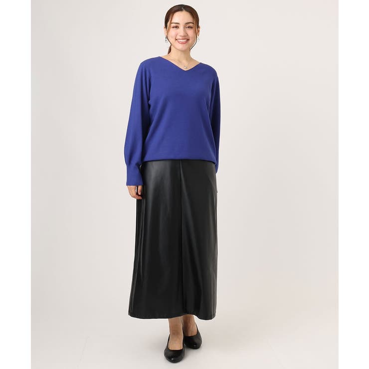 【大きいサイズ/新色追加】Vネックパフスリーブニット | eur3 | 詳細画像11 