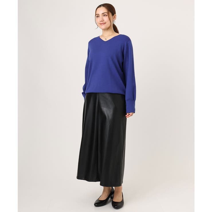 【大きいサイズ/新色追加】Vネックパフスリーブニット | eur3 | 詳細画像12 