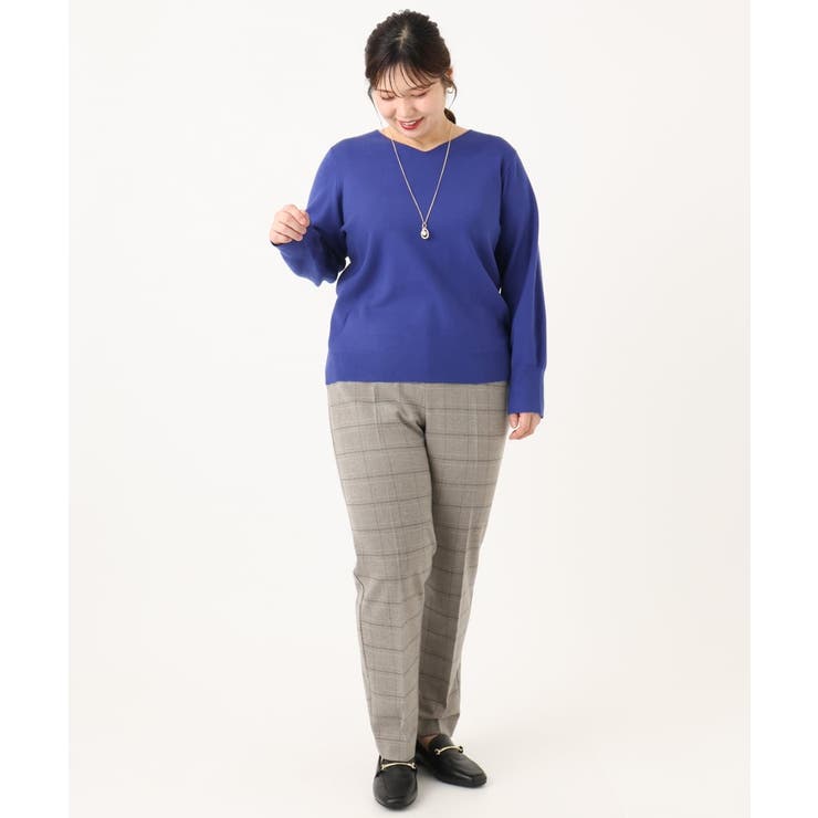 【大きいサイズ/新色追加】Vネックパフスリーブニット | eur3 | 詳細画像23 