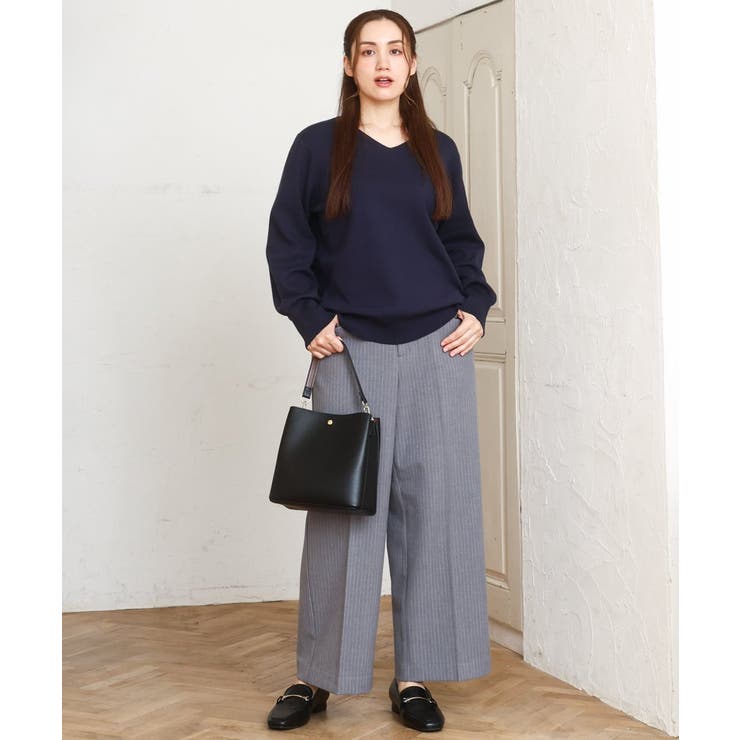 【大きいサイズ/新色追加】Vネックパフスリーブニット | eur3 | 詳細画像26 