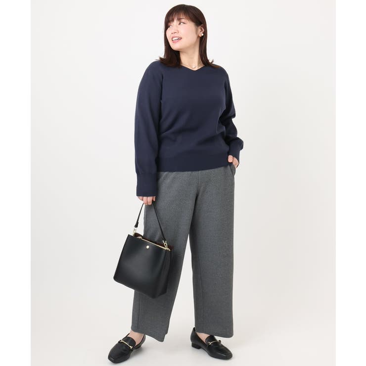 【大きいサイズ/新色追加】Vネックパフスリーブニット | eur3 | 詳細画像28 