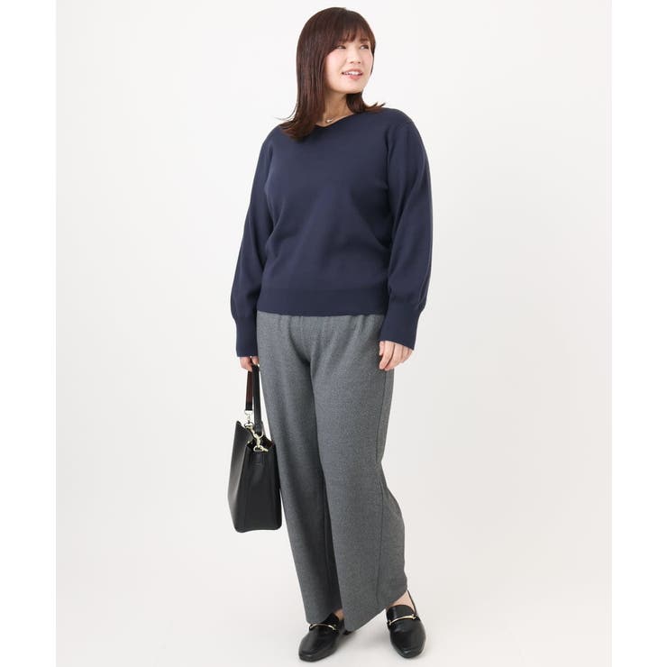 【大きいサイズ/新色追加】Vネックパフスリーブニット | eur3 | 詳細画像29 