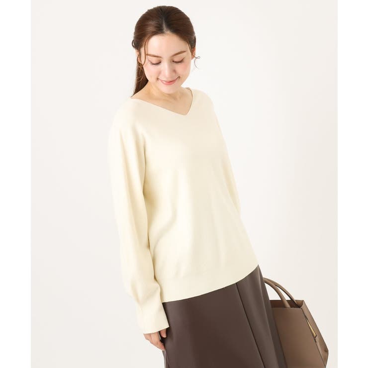 【大きいサイズ/新色追加】Vネックパフスリーブニット | eur3 | 詳細画像36 