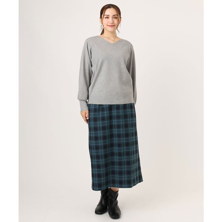 【大きいサイズ/新色追加】Vネックパフスリーブニット | eur3 | 詳細画像47 