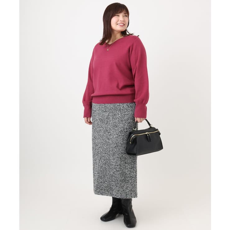 【大きいサイズ/新色追加】Vネックパフスリーブニット | eur3 | 詳細画像6 