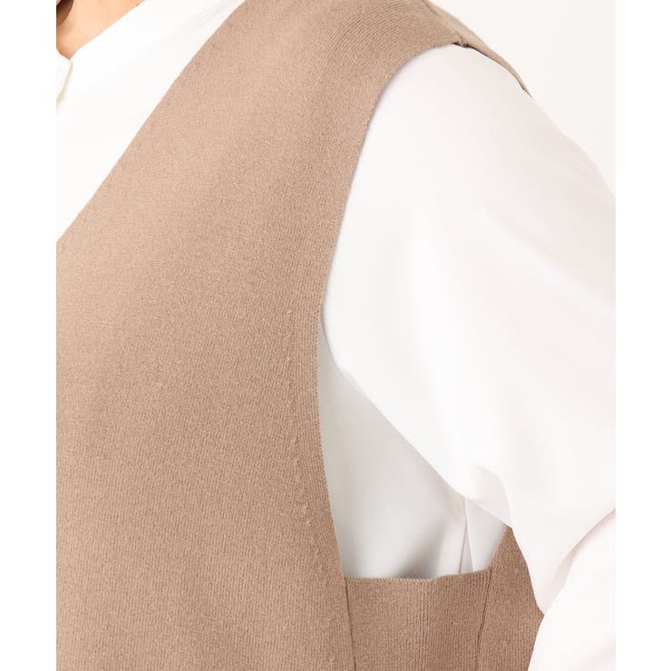 【大きいサイズ】Vネックロングニットベスト | eur3 | 詳細画像11 