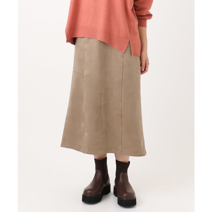 【大きいサイズ/a.v.v×eur3】フェイクスエードタイトスカート | eur3 | 詳細画像1 