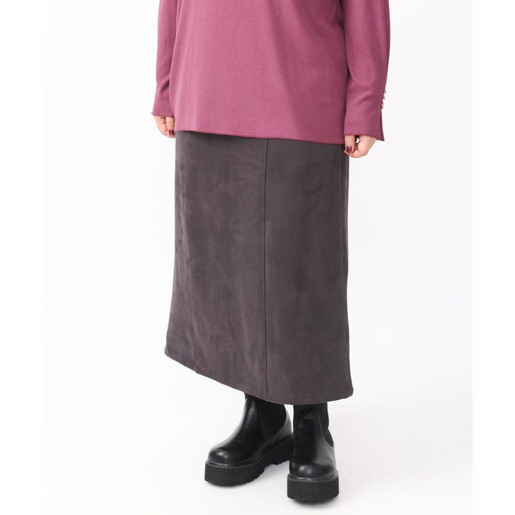 【大きいサイズ/a.v.v×eur3】フェイクスエードタイトスカート | eur3 | 詳細画像11 