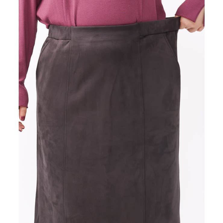 【大きいサイズ/a.v.v×eur3】フェイクスエードタイトスカート | eur3 | 詳細画像20 