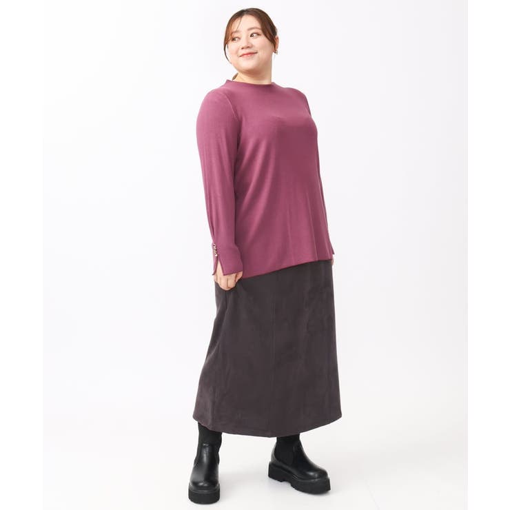 【大きいサイズ/a.v.v×eur3】フェイクスエードタイトスカート | eur3 | 詳細画像22 