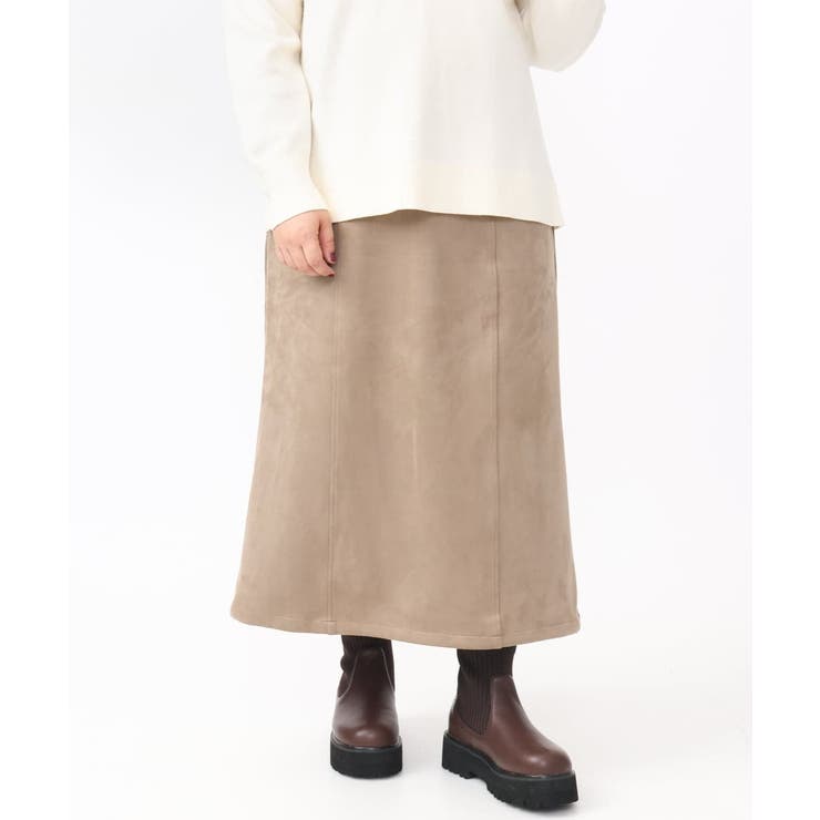 【大きいサイズ/a.v.v×eur3】フェイクスエードタイトスカート | eur3 | 詳細画像4 