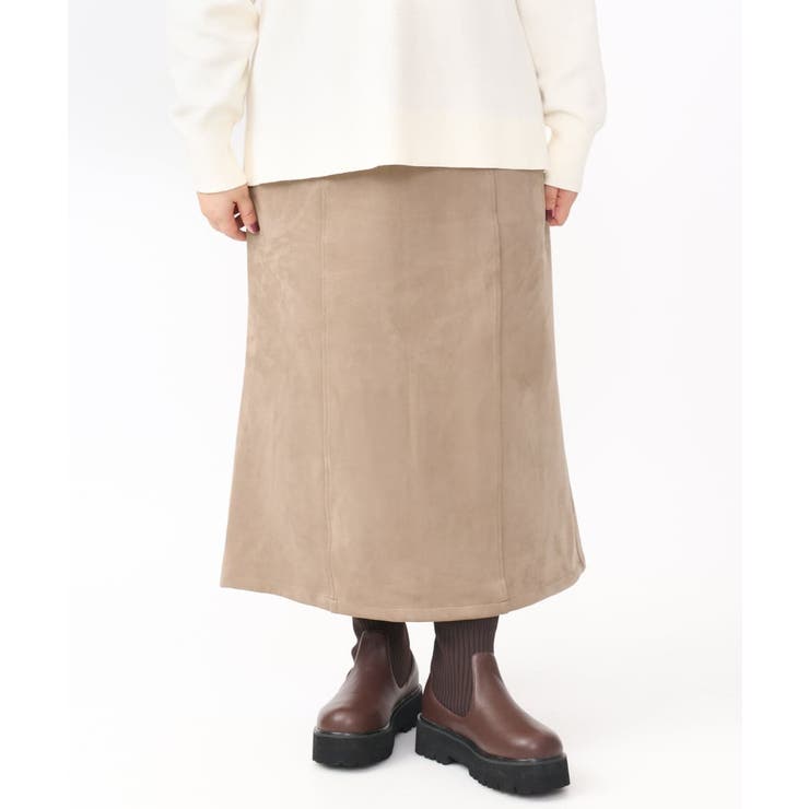 【大きいサイズ/a.v.v×eur3】フェイクスエードタイトスカート | eur3 | 詳細画像5 