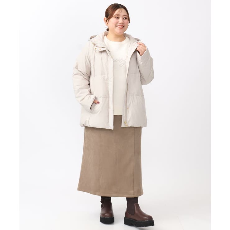 【大きいサイズ/a.v.v×eur3】フェイクスエードタイトスカート | eur3 | 詳細画像7 