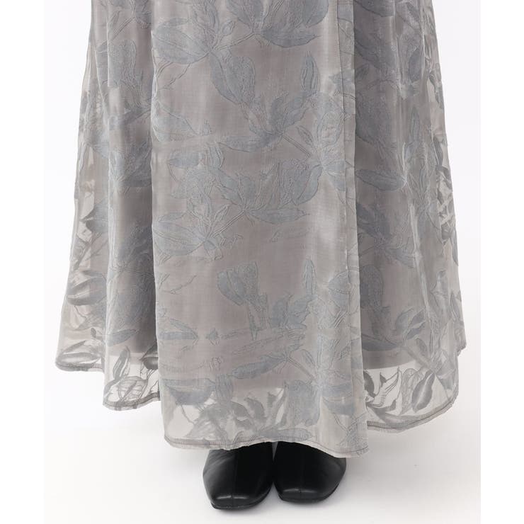 【大きいサイズ】オーガンジーフロッキープリントスカート | eur3 | 詳細画像11 