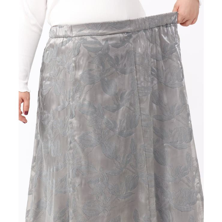 【大きいサイズ】オーガンジーフロッキープリントスカート | eur3 | 詳細画像13 