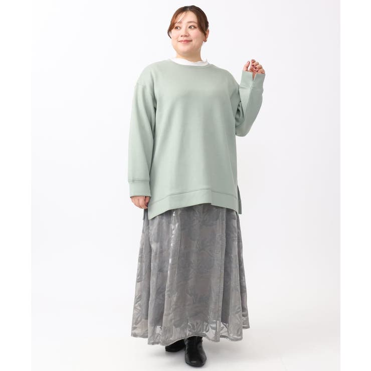 【大きいサイズ】オーガンジーフロッキープリントスカート | eur3 | 詳細画像14 