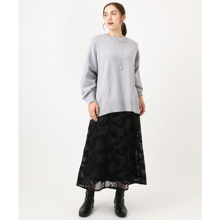 【大きいサイズ】オーガンジーフロッキープリントスカート | eur3 | 詳細画像21 