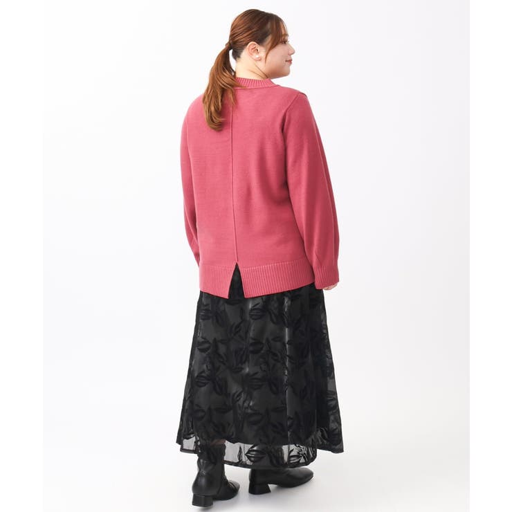 【大きいサイズ】オーガンジーフロッキープリントスカート | eur3 | 詳細画像26 