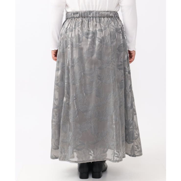 【大きいサイズ】オーガンジーフロッキープリントスカート | eur3 | 詳細画像8 