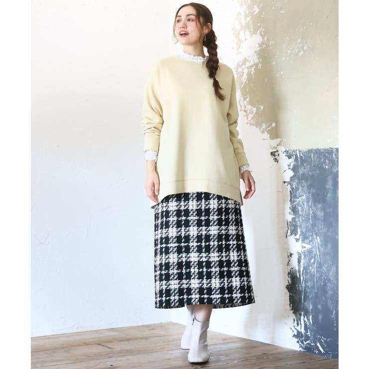 【大きいサイズ/a.v.v×eur3】ツイードタイトスカート | eur3 | 詳細画像22 