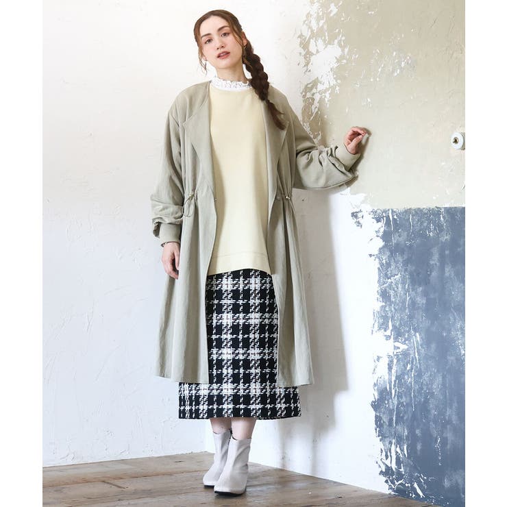 【大きいサイズ/a.v.v×eur3】ツイードタイトスカート | eur3 | 詳細画像24 