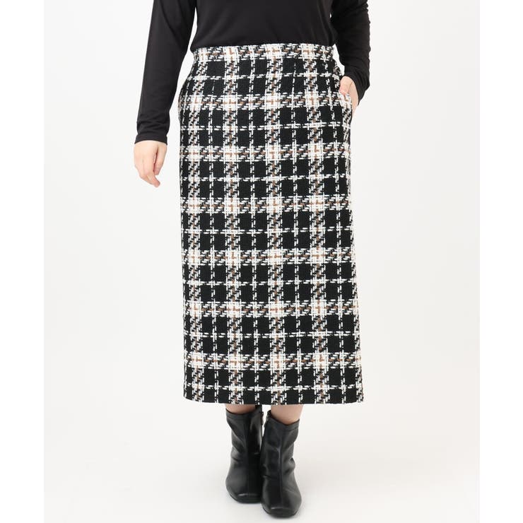 【大きいサイズ/a.v.v×eur3】ツイードタイトスカート | eur3 | 詳細画像27 