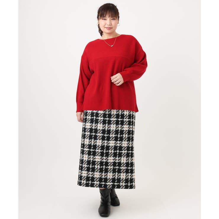 【大きいサイズ/a.v.v×eur3】ツイードタイトスカート | eur3 | 詳細画像30 