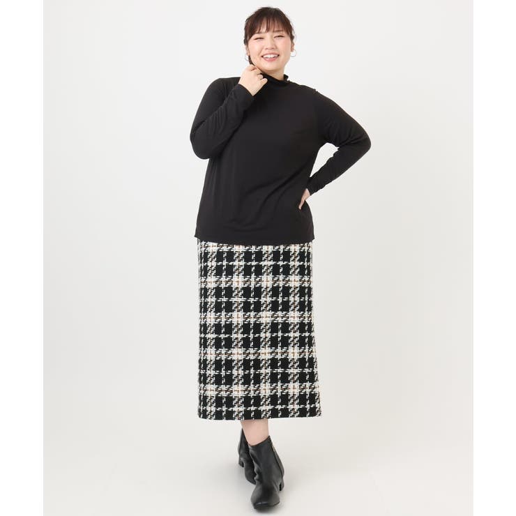【大きいサイズ/a.v.v×eur3】ツイードタイトスカート | eur3 | 詳細画像32 
